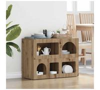 Sideboard Modern Artisan Oak 80.5x35x59cm Engineered Wood Storage Console Shelf