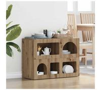 Sideboard Modern Artisan Oak 80.5x35x59cm Engineered Wood Storage Console Shelf