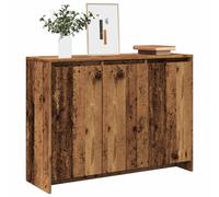 Sideboard Modern Engineered Wood Old Wood 102x33x75cm Flush Doors Storage Large