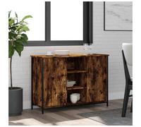 Sideboard Modern Smoked Oak 100x35x70 cm Engineered Wood 2-Door Minimal Storage