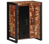 Sideboard Multicolour Solid Mango Wood & Iron 55x35x70 cm Rustic Reclaimed Small