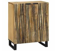 Sideboard Natural Solid Mango Wood 60x33.5x75cm 2 Door Dining XL Rustic Storage