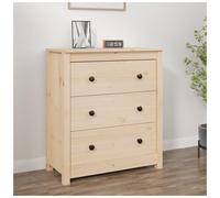 (Brown, 1/70 x 35 x 80 cm (W x D x H)) vidaXL Solid Wood Pine Sideboard Wooden Cupboard Storage Cabinet Multi Colours