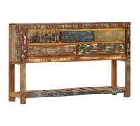 Sideboard Natural Solid Reclaimed Wood 120x30x75 cm 5 Drawers Console Hall Table