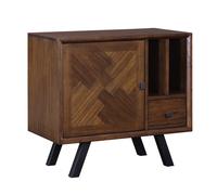 Sideboard Nevada Parquet Walnut/Black Small