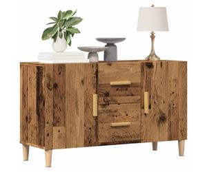 Sideboard Old Wood 100x36x60 cm Engineered Wood with Solid Eucalyptus Accents UK