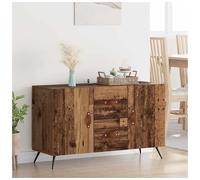 Sideboard Old Wood 100x36x60cm Engineered Wood 2 Doors Drawer Metal Black Legs