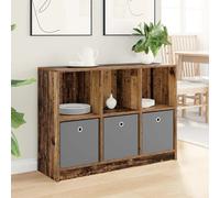 Sideboard Old Wood 102x32x73.5cm Engineered Wood 3-Drawer Minimal Storage Sturdy