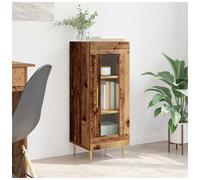 Sideboard Old Wood 34x34.5x90cm Engineered Wood Gold Bar Handles Flush Door Unit
