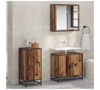 Sideboard Old wood 35.5x35x76cm Engineered Wood 1 Door Minimalist Storage AtHome