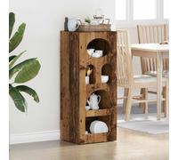 Sideboard Old Wood 40x35x100.5cm Engineered Wood 5-Shelf Rectangular Storage UK