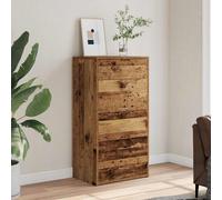 Sideboard Old Wood 50x34x96 cm Engineered Wood 6 Drawers Compact Storage Console