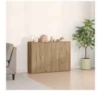 Sideboard Old Wood 60x31x84cm Engineered Wood 2pcs 4-Door Storage Compact Dining