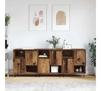 vidaXL Sideboard 3 pcs Old Wood 60 x 35 x 70 cm
