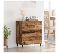 Sideboard Old Wood 60x35x70cm Engineered Wood Drawer Minimalist Tapered Legs Eco