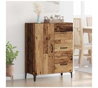 Sideboard Old wood 69.5x34x90cm Engineered Wood Compact Rustic 3 Drawer 1 Door.