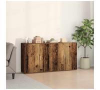 vidaXL Sideboard 2 pcs Old Wood 79 x 38 x 80 cm Engineered Wood, Brown