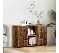 Sideboard Old Wood 88.5x30.5x55.5cm Engineered Wood Matte 2 Door 3 Shelf Storage