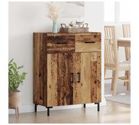 Sideboard Old Wood Engineered Wood 69.5x34x90cm 2 Drawers 2 Doors Storage D-Pull