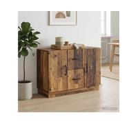 Sideboard Old Wood Engineered Wood 89x34.5x57cm 2 Drawers 2 Doors Rustic Console