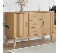 vidaXL Sideboard Storage Cupboard Highboard Side Cabinet Brown Solid Wood Pine