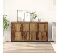 Sideboard Oldwood 70x41x75 cm Engineered wood 8-door Minimalist Storage 2pcs Set