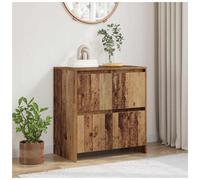 Sideboard Oldwood 70x41x75cm Engineered Wood 4Door Minimalist Storage for Living