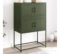 vidaXL Sideboard Storage Cupboard Side Cabinet Highboard Olive Green Steel