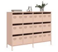 Vidaxl Sideboard Pink 135X39X103.5 Cm Cold-Rolled Steel