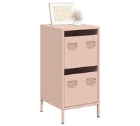 Sideboard Pink 35x39x73.5cm Cold-Rolled Steel 2 Drawer Compact Storage - Modern
