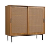 Sideboard Rattan Sliding Barn Doors Storage Cupboard Kitchen