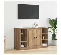 Sideboard Rustic Artisan Oak 100x35.5x60cm Engineered Wood 2 Doors Matte Knobs.