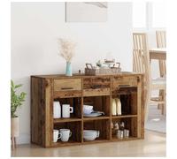 Sideboard Rustic Old Wood 100x30x59.5cm Engineered Wood Storage Drawer HeavyDuty