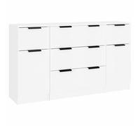 Vidaxl 3 Piece Sideboard Set White Engineered Wood