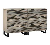 Sideboard Set with Drawer 2 pcs Solid Mango Wood Storage Cabinet Rustic vidaXL