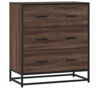 vidaXL Sideboard Brown Oak 68x35x76 cm Engineered Wood and Metal