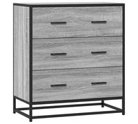 vidaXL Sideboard Grey Sonoma 68x35x76 cm Engineered Wood and Metal