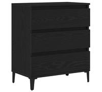 vidaXL Sideboard with Drawer Black Oak 60 x 35 x 70 cm Engineered Wood, Black