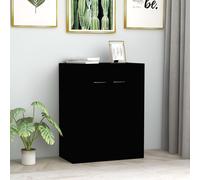vidaXL Sideboard Black Engineered Wood Living Room Storage Cabinet Furniture