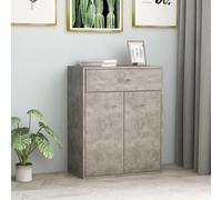 vidaXL Sideboard Concrete Grey Engineered Wood Home Storage Drawer Cabinet