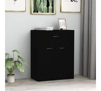 Vidaxl Sideboard Black 60X30X75 Cm Engineered Wood, Black