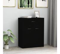 vidaXL Sideboard Black Chipboard Living Room Storage Drawer Cabinet Lowboard