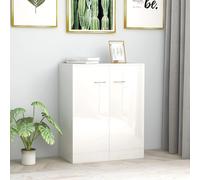Sideboard High Gloss White 60x30x75 cm Chipboard