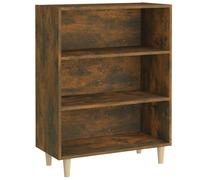 vidaXL 3 Shelf Smoked Oak Sideboard - Size: 90 x 69.5 x 32.5cm - Brown - Wilko