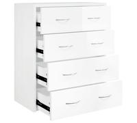 (High gloss white) vidaXL Sideboard with 4 Drawers Storage Organiser Cupboard Console Cabinet