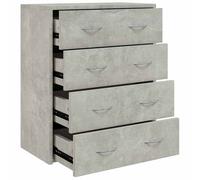 (Concrete grey) vidaXL Sideboard with 4 Drawers Storage Organiser Cupboard Console Cabinet