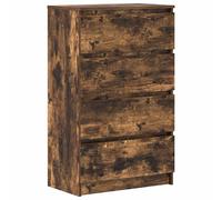 Vidaxl Sideboard Smoked Oak 60X35X98.5 Cm Engineered Wood