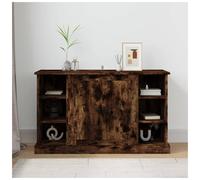Sideboard Smoked Oak 100x35.5x60 cm Engineered Wood 2-Door Rustic MatteKnobs Cab