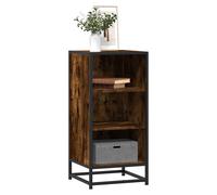 Sideboard Smoked Oak 35.5x35x76 cm Engineered Wood & Metal Frame Industrial Pro