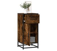 Sideboard Smoked Oak 35.5x35x76cm Engineered Wood & Metal Industrial Cabinet XL